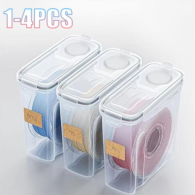 Abs Filament Spool - 1-4 個ユニバーサル 3D プリンターフィラメントドライボックス収納ケース防塵防湿シールコンテナ PLA ABS