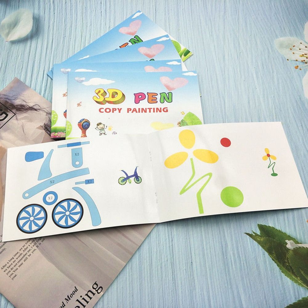 3D Printing Templates Free - アートクラフトクリエイティブ 3D ペンツール子供用キッドギフト描画ステンシルアクセサリーテンプレート 3D 印刷アルバム紙の本