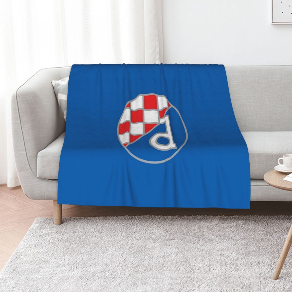 3D Printing Zagreb - ディナモ・ザグレブ・フットボールクラブ スローブランケット 屋外用ソフトブランケット ピクニック ビーチ キャンプ用