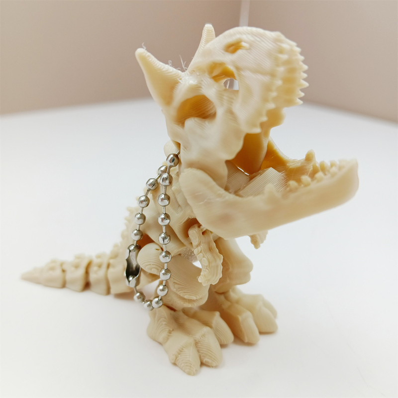 3D Printing Fidget Toys - 3Dプリントされたティラノサウルスレックスの骨格模型 – 回転可能な関節、装飾品、フィジェットトイ、子供の誕生日用の恐竜ギフト、キーホルダー