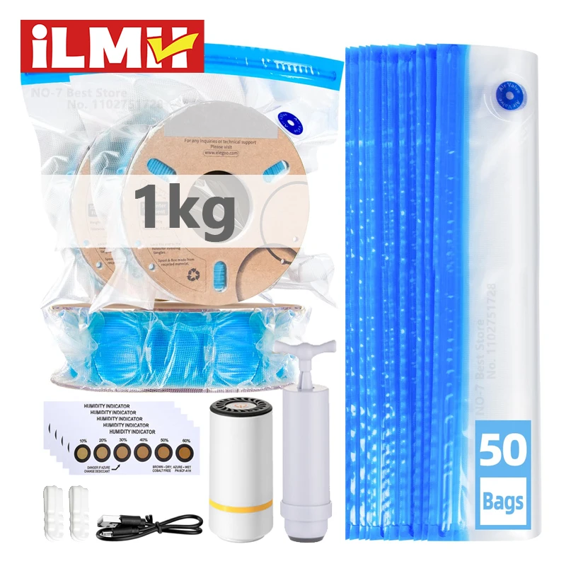 Abs Filament Spool - USB充電式電動エアポンプ付き3Dプリンターフィラメント真空バッグ、PLA ABS PETGフィラメント保管用真空シール