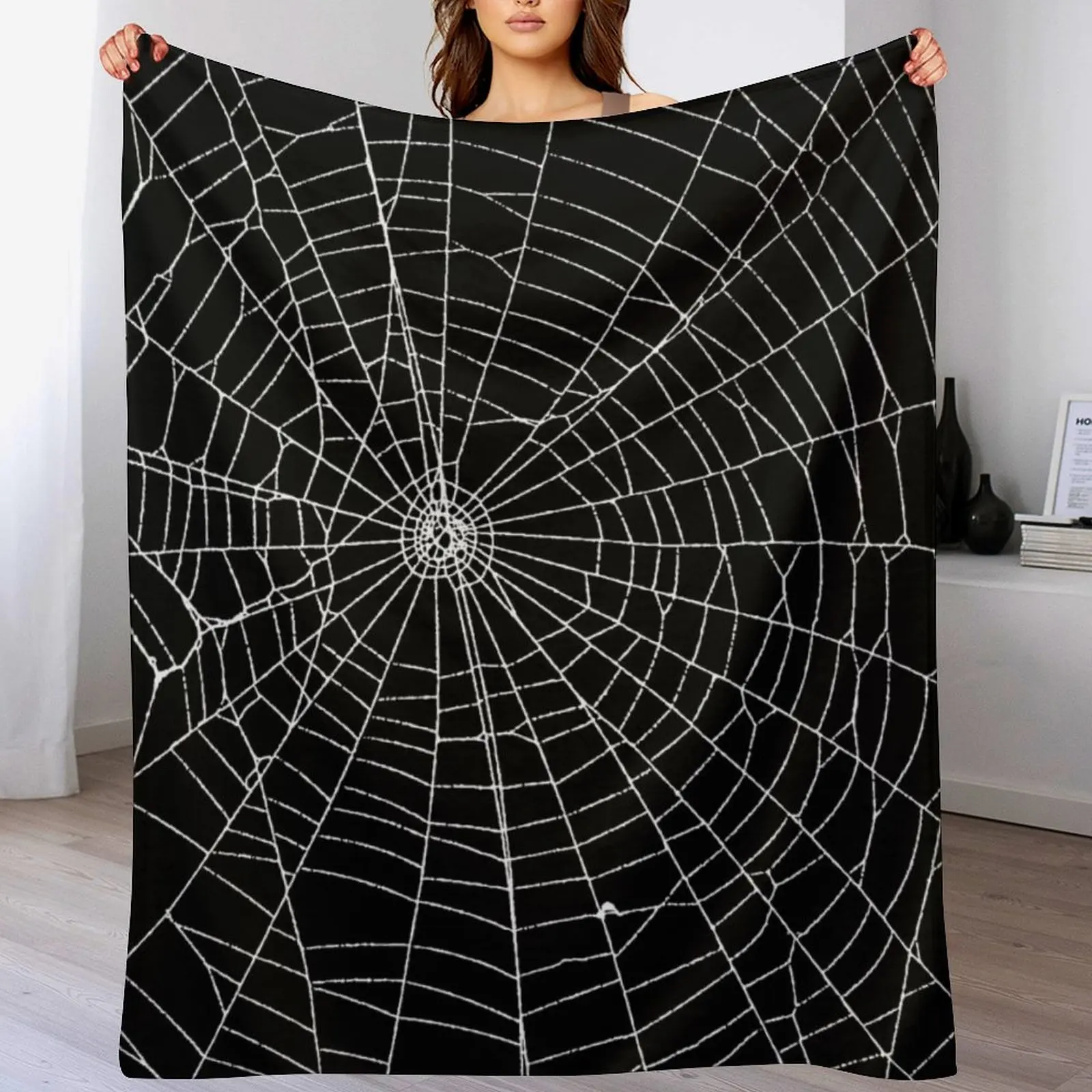3D Printing Web - スパイダースパイダーウェブスローブランケットモダンデザインのソフトブランケット、家の装飾用