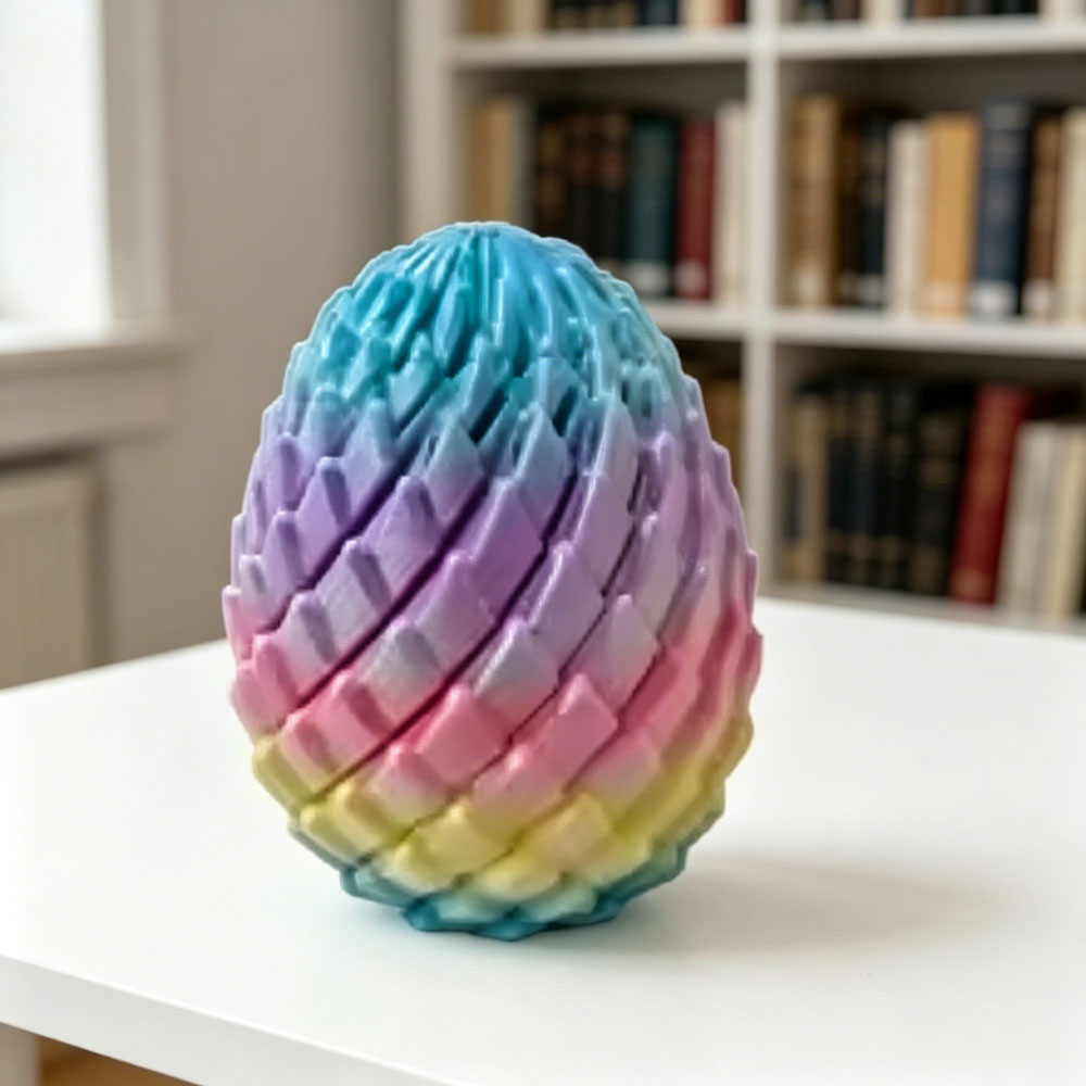 3Dプリントドラゴンエッグストレス解消おもちゃ 変形可能なツ - 3D Printing Egg のレビューと価格