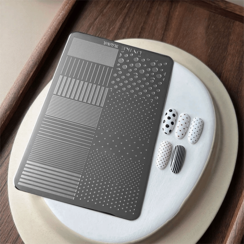 ドット柄ネイルアートスタンピングプレート直線ストリップライン - 3D Printing Templates Free のレビューと価格