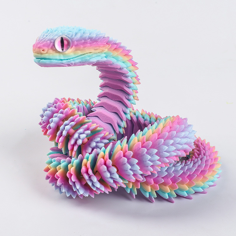 2026年新作 3Dプリント製リアルな蛇の置物 可動関節付き - 3D Printing Fidget Toys のレビューと価格
