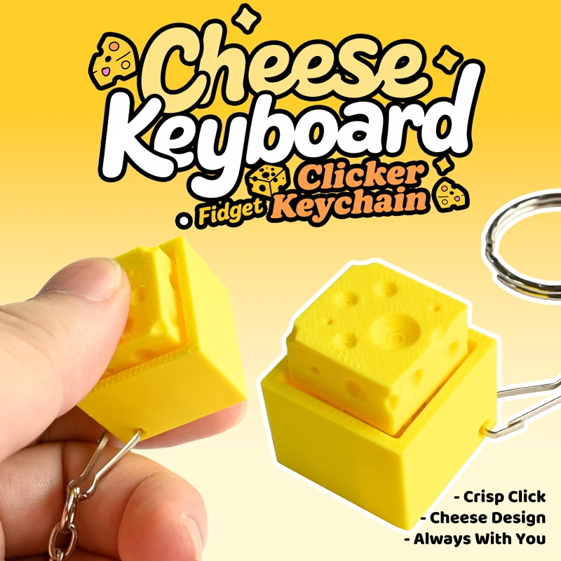 3Dプリント製フィジェットクリックキーホルダー、ミニポータブ - 3D Printing Fidget Toys のレビューと価格