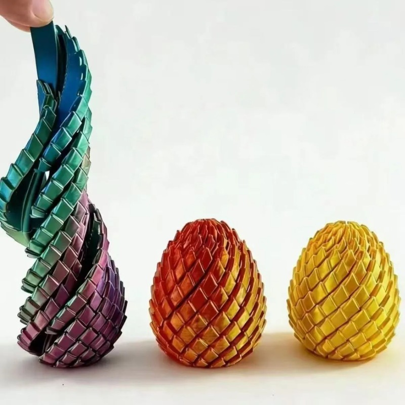 3Dプリント製スパイラルドラゴンエッグ減圧玩具、ストレス解消 - 3D Printing Egg のレビューと価格
