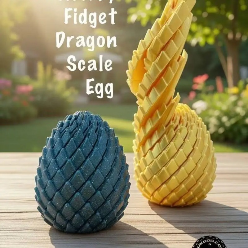 3Dプリント製スパイラルドラゴンエッグ減圧玩具、ストレス解消 - 3D Printing Egg のレビューと価格