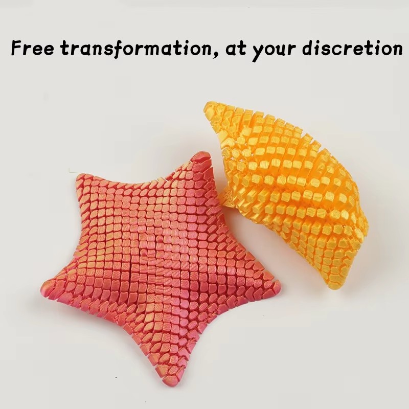 3Dプリント製の関節可動式ヒトデ、柔軟なジョイント付きフィジ - 3D Printing Fidget Toys のレビューと価格