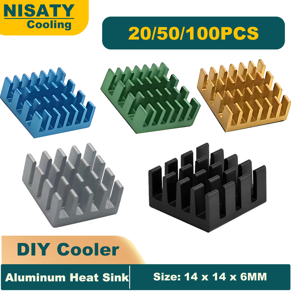 NISATY アルミ製ヒートシンク 14x14x6mm 20 - 3D Printing Aluminium のレビューと価格