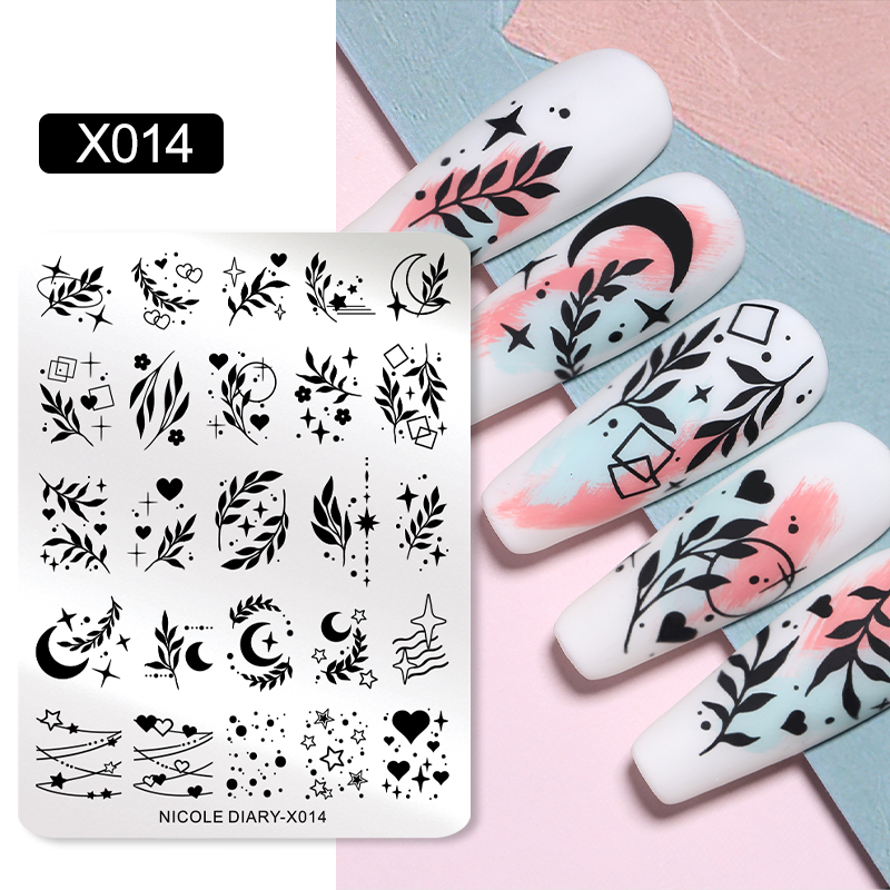 ニコール日記葉花ネイルアートスタンピングプレート描画テンプレ - 3D Printing Templates Free のレビューと価格
