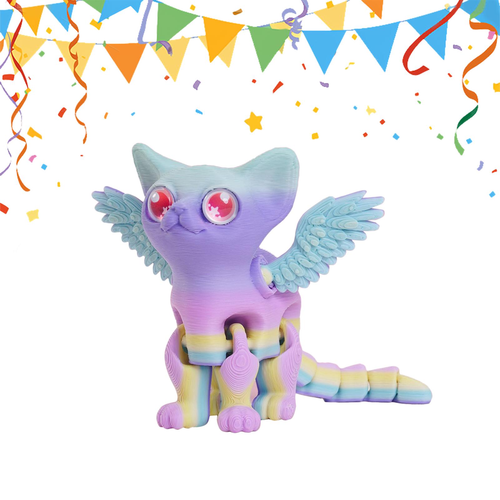 3Dプリント動物 3Dプリント猫フィギュア デスク用可動式多 - 3D Printing Fidget Toys のレビューと価格