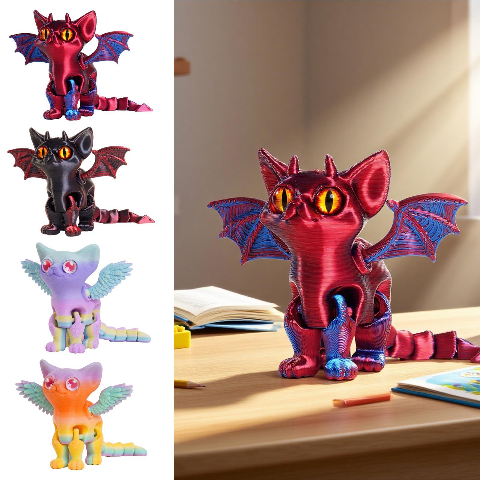 3Dプリント動物 3Dプリント猫フィギュア デスク用可動式多 - 3D Printing Fidget Toys のレビューと価格
