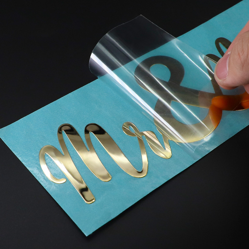 個人ロゴプリントメタル 3D ゴールドシルバー転写ステッカー - 3D Printing Metal のレビューと価格