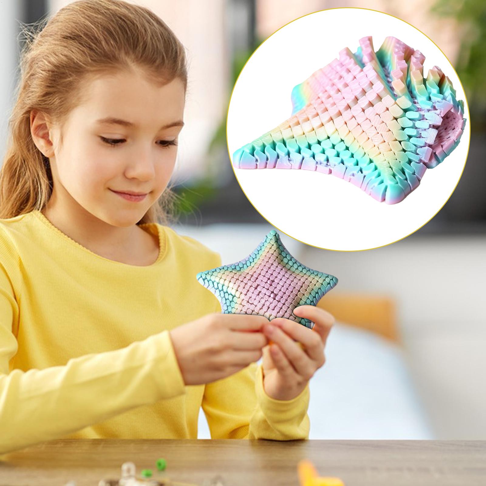 3Dプリントされた柔軟なヒトデ型フィジェットトイ、ストレス解 - 3D Printing Fidget Toys のレビューと価格