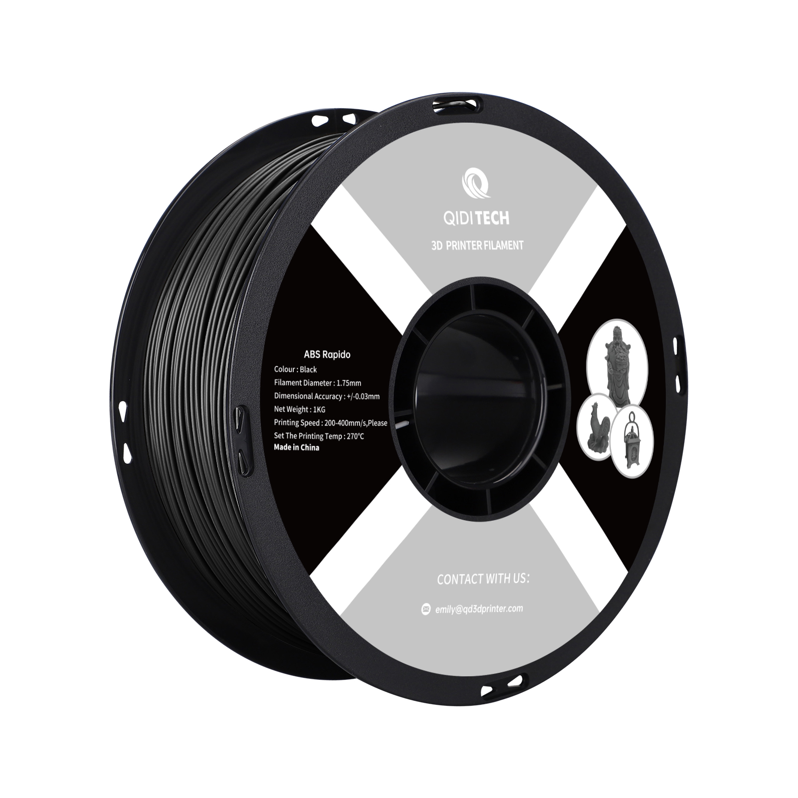 QIDI TECH 3Dプリンターフィラメント PLA /  - Abs Filament Spool のレビューと価格