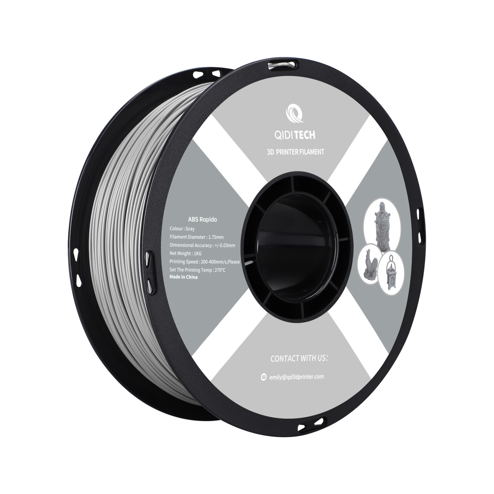 QIDI TECH 3Dプリンターフィラメント PLA /  - Abs Filament Spool のレビューと価格