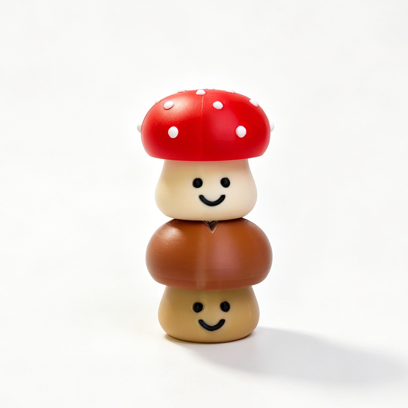 かわいいキノコ 3D プリント クリッカー フィジェット 減 - 3D Printing Fidget Toys のレビューと価格