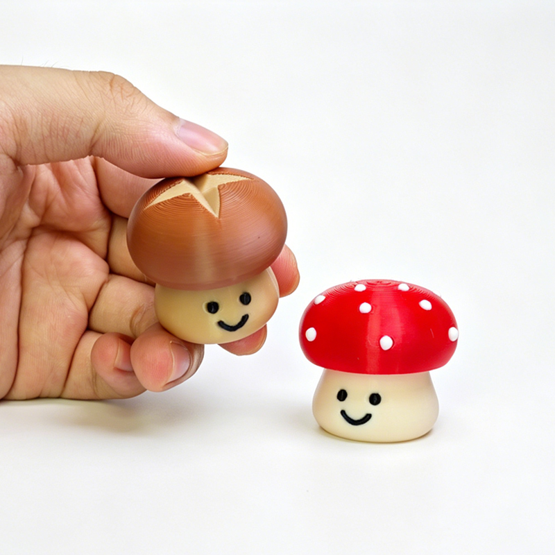 かわいいキノコ 3D プリント クリッカー フィジェット 減 - 3D Printing Fidget Toys のレビューと価格