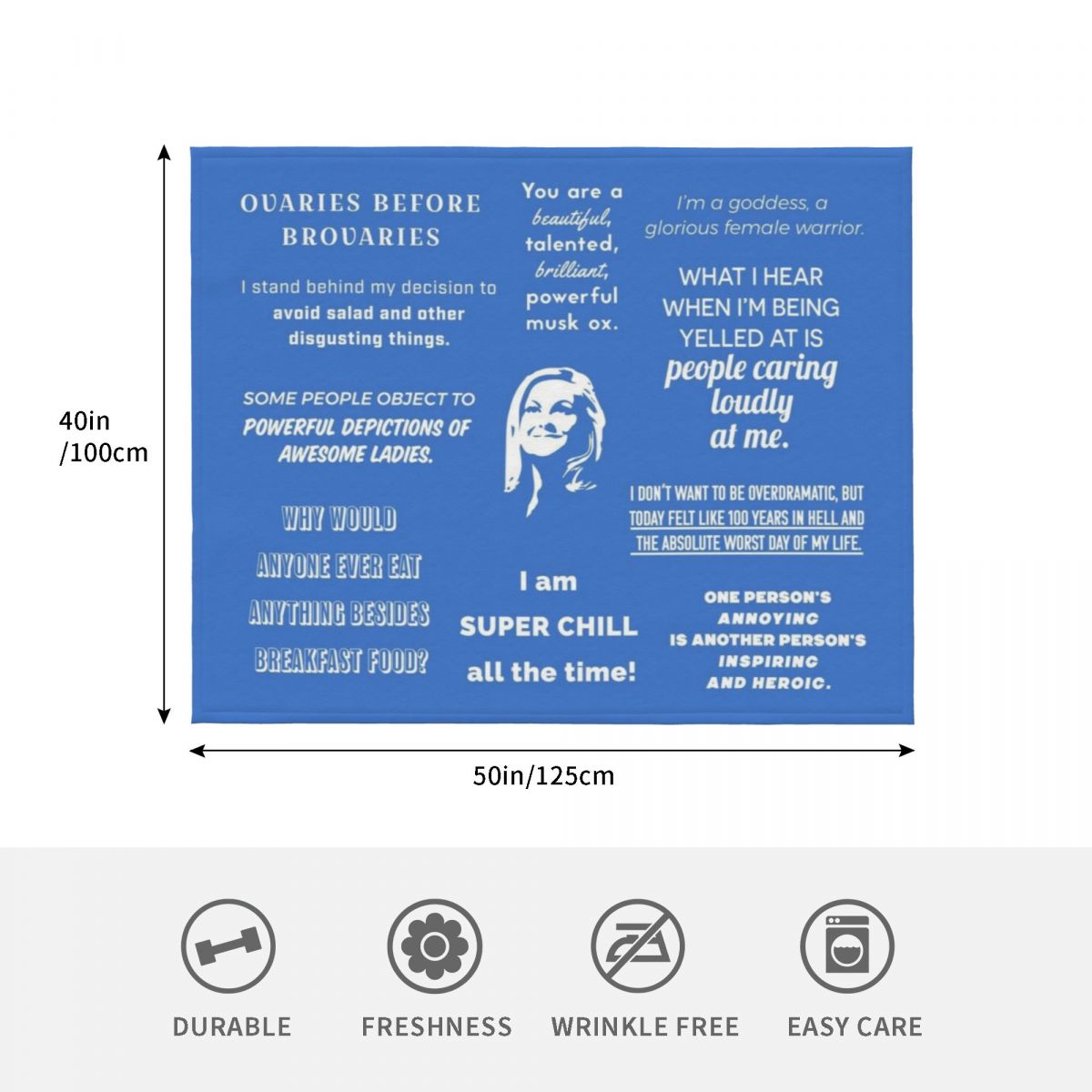 Leslie Knope - 引用句入りスローブランケット  - 3D Printing Quote のレビューと価格