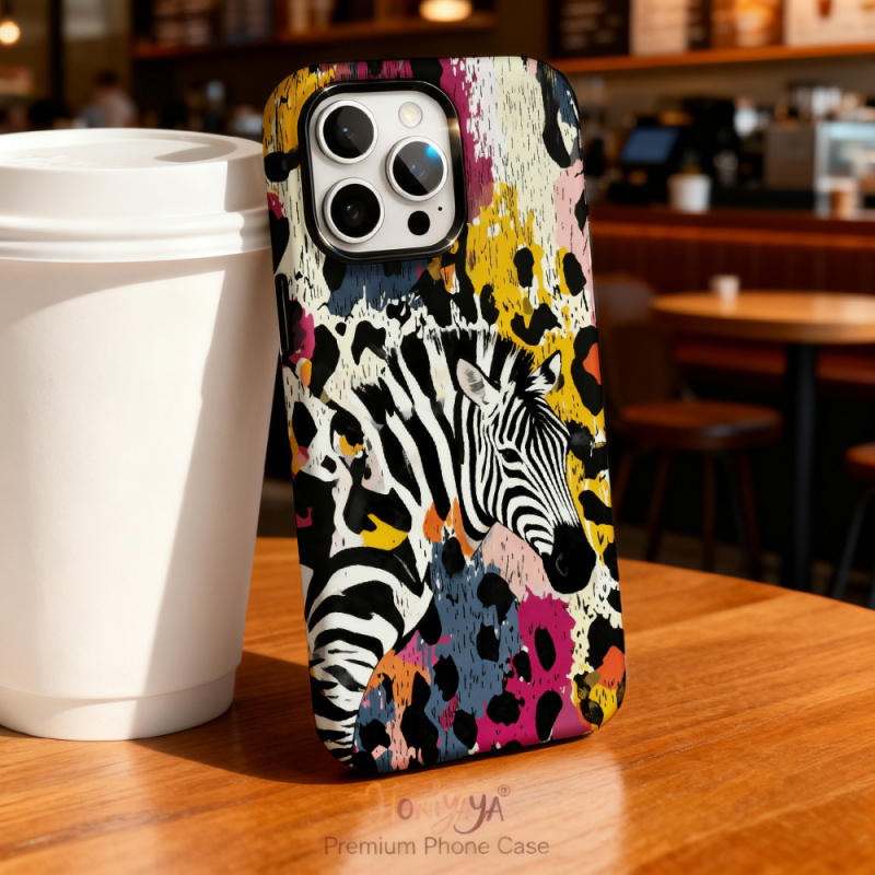 衝撃吸収ゼブラ柄スマホケース iPhone 12 13 14 - 3D Printing Quote のレビューと価格