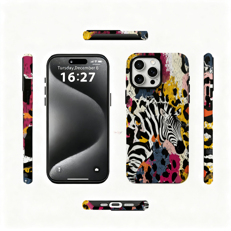 衝撃吸収ゼブラ柄スマホケース iPhone 12 13 14 - 3D Printing Quote のレビューと価格