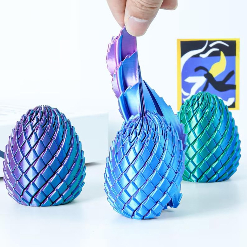 7CM 3Dプリントドラゴンエッグストレス解消おもちゃ、関節 - 3D Printing Egg のレビューと価格