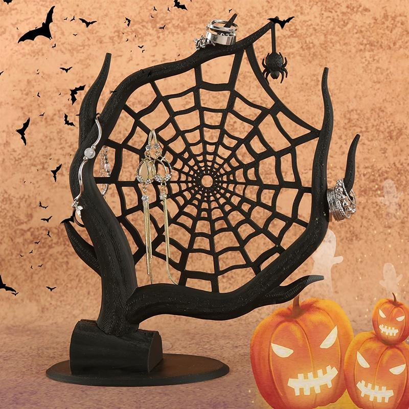 精密3Dプリント製スパイダーウェブジュエリースタンド ハロウ - 3D Printing Web のレビューと価格