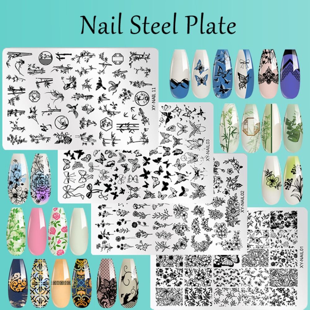 新しいステンレス鋼ネイル印刷プレート再利用可能なマニキュアネ - 3D Printing Templates Free のレビューと価格