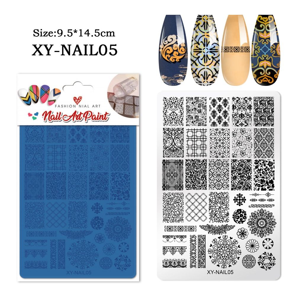 新しいステンレス鋼ネイル印刷プレート再利用可能なマニキュアネ - 3D Printing Templates Free のレビューと価格