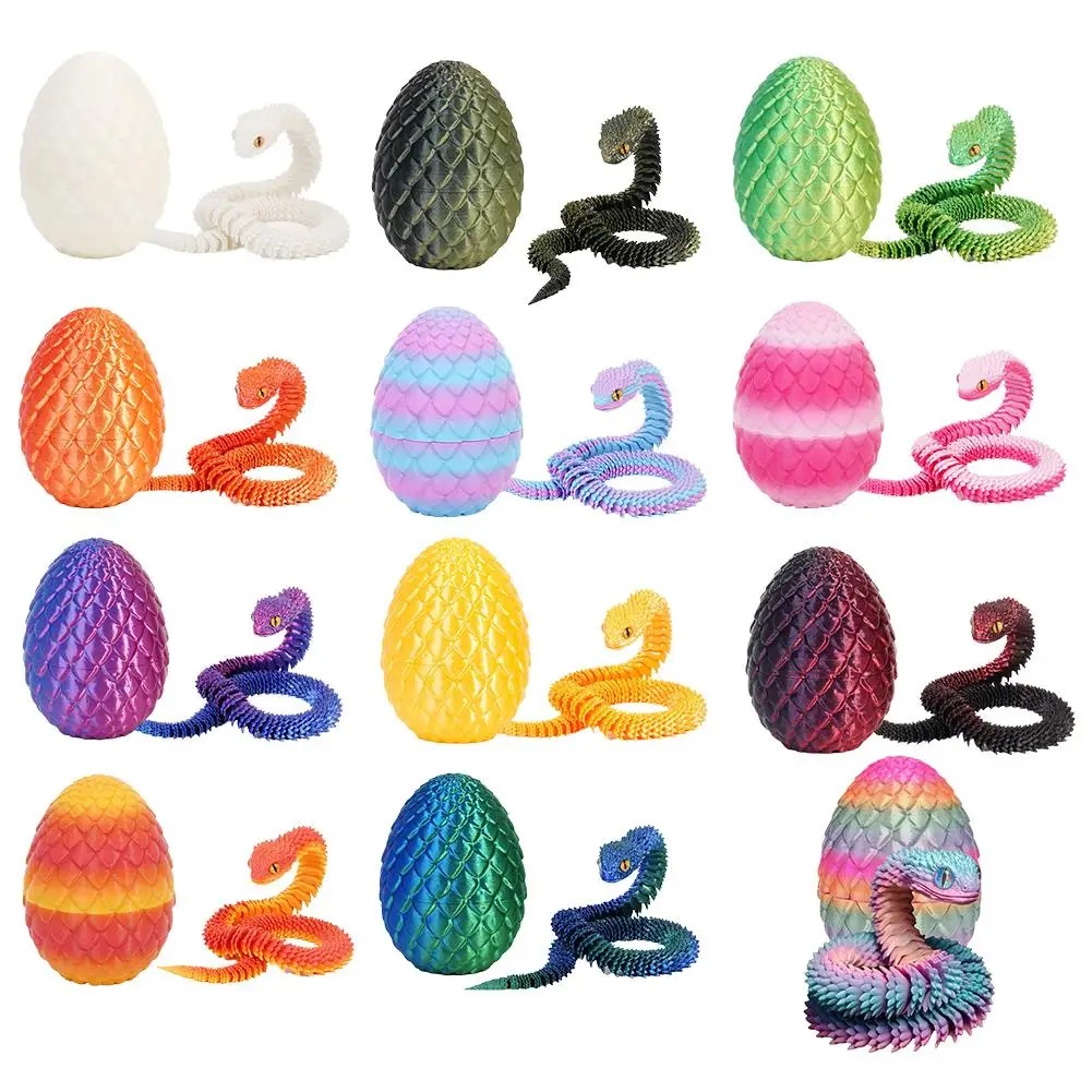 3Dプリント製クールな蛇龍の卵、多関節可動式、斬新なイースタ - 3D Printing Egg のレビューと価格