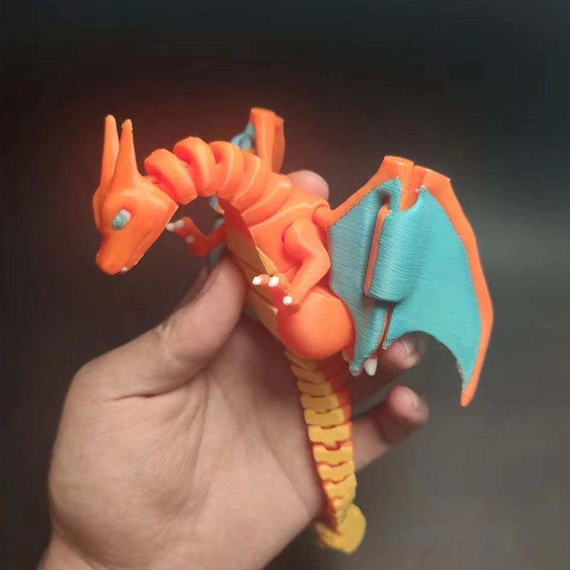 3Dプリントアニメポケモンフィギュア リザードンモデル 可動 - 3D Printing Fidget Toys のレビューと価格