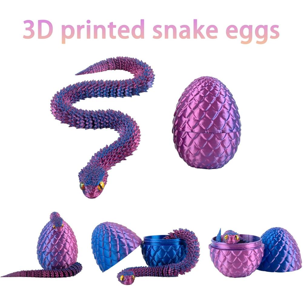 3Dプリント製クールな蛇龍の卵、多関節可動式、斬新なイースタ - 3D Printing Egg のレビューと価格
