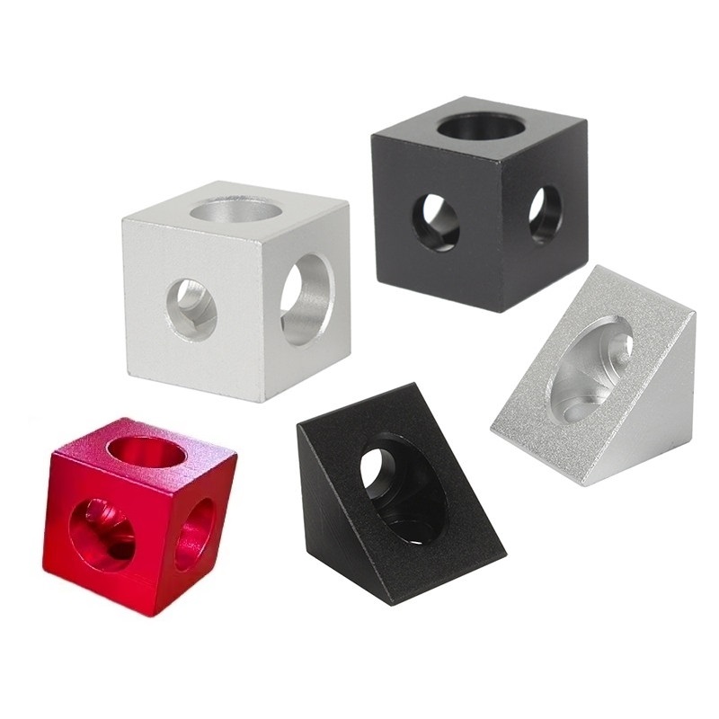 4 個アルミ V スロットブロックキューブ三角コネクタ黒/シ - 3D Printing Aluminium のレビューと価格
