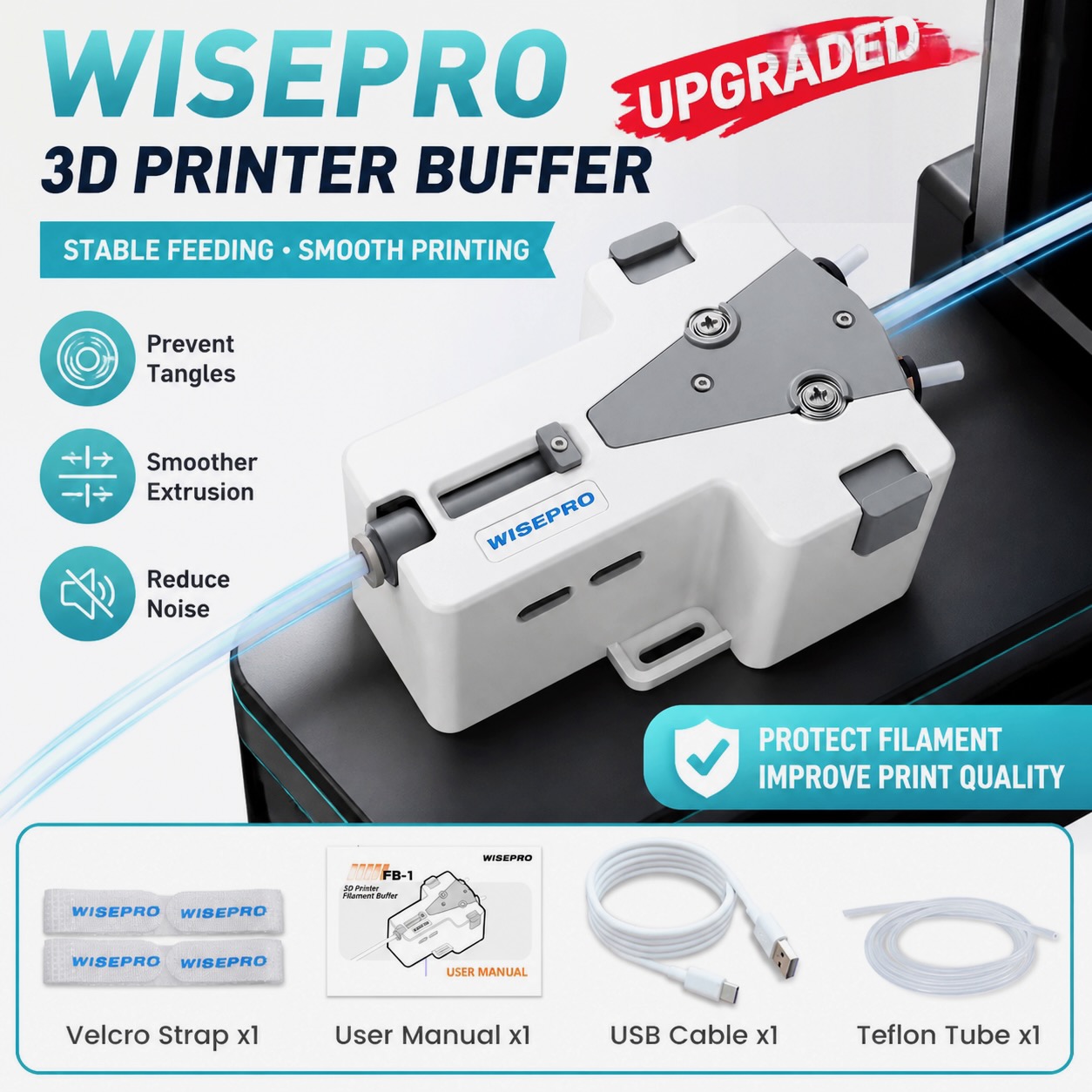 WISEPRO 3Dプリンターフィラメント タンジェントPL - Abs Filament Spool のレビューと価格