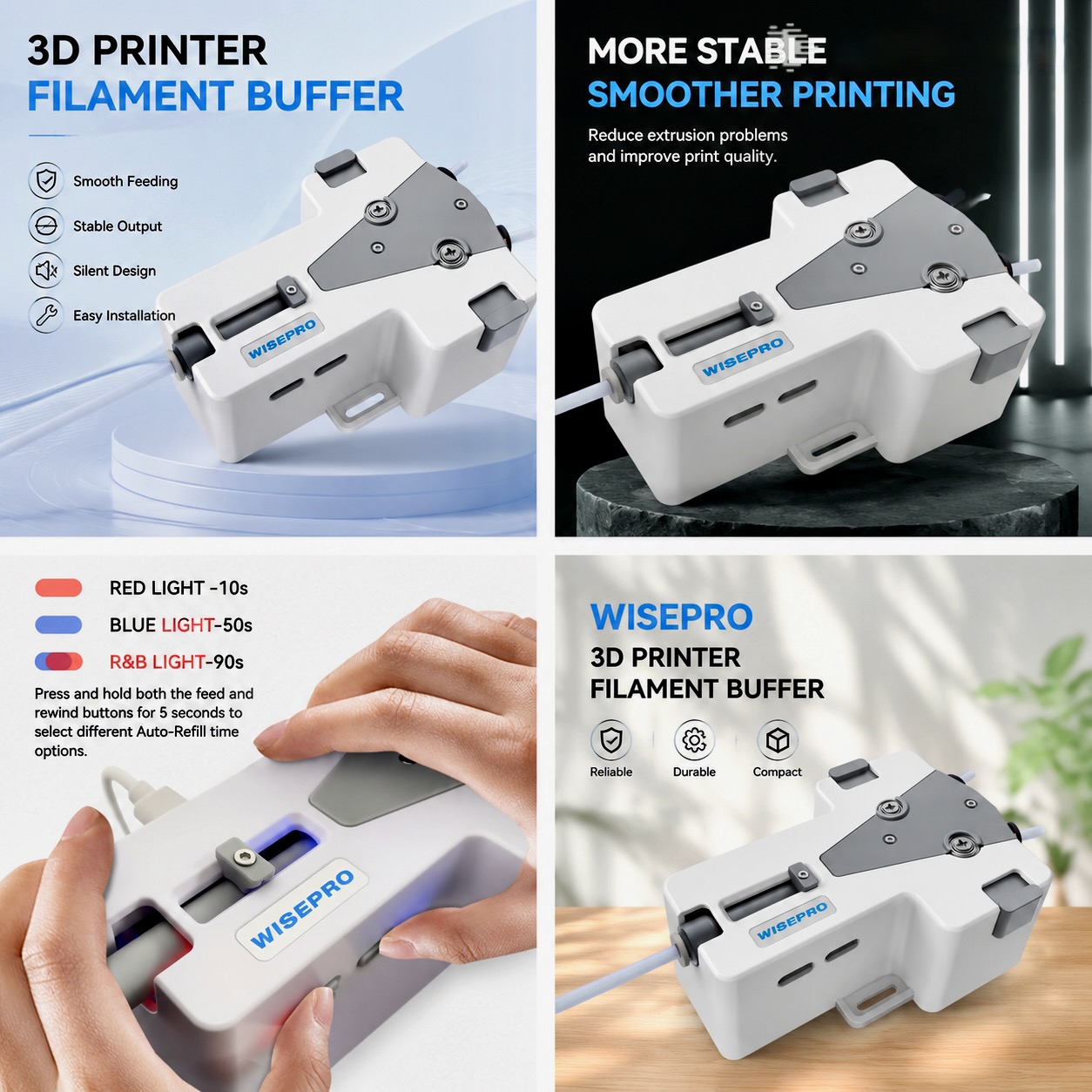 WISEPRO 3Dプリンターフィラメント タンジェントPL - Abs Filament Spool のレビューと価格