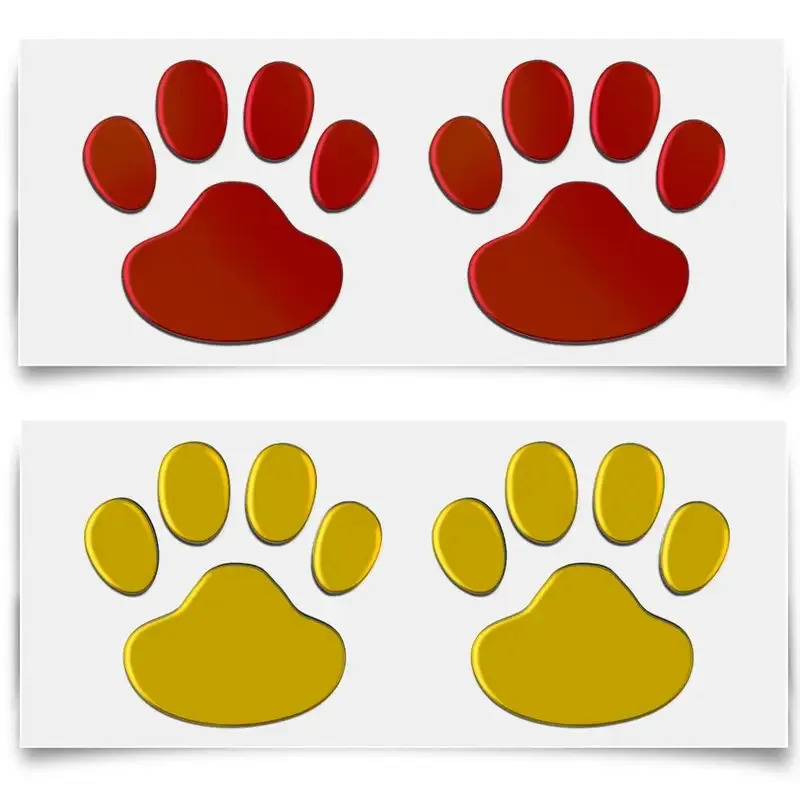 1/4 ペア 3D ステッカー足跡動物犬猫クールなデザインク - 3D Printing Quote のレビューと価格