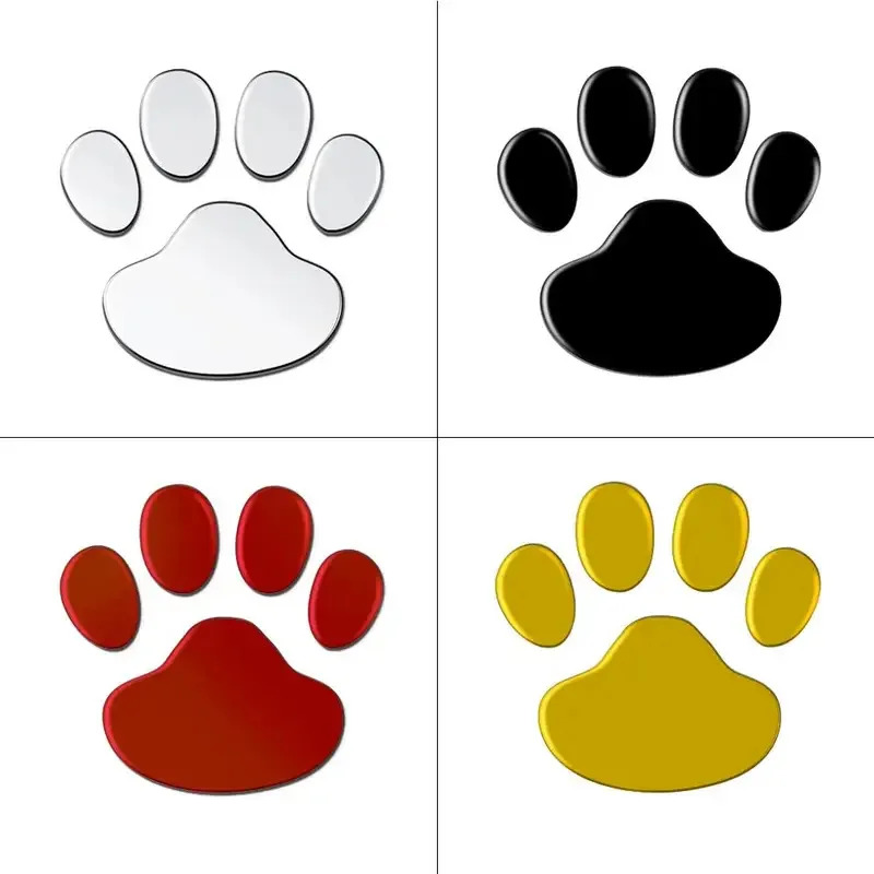 1/4 ペア 3D ステッカー足跡動物犬猫クールなデザインク - 3D Printing Quote のレビューと価格