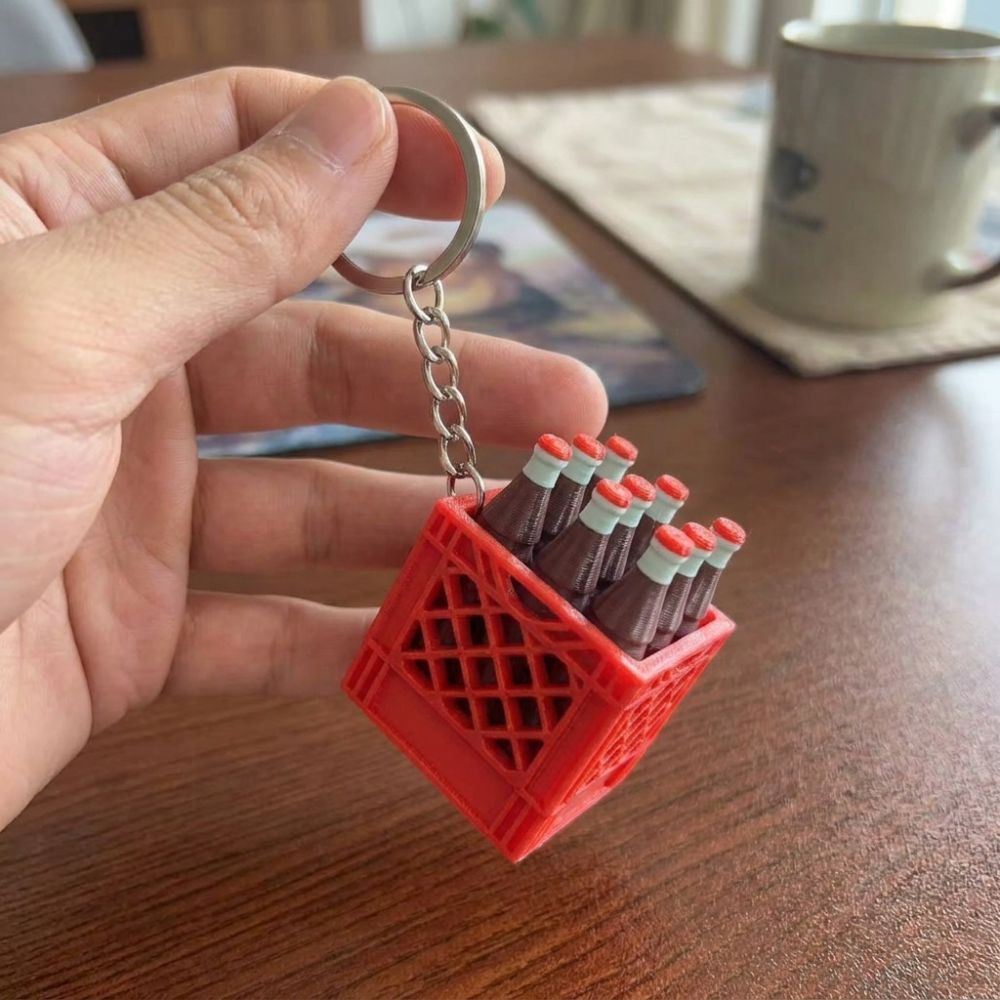 3Dプリントされたソーダ箱型クリックキーホルダー、面白いプラ - 3D Printing Aluminium のレビューと価格